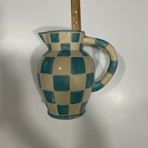 Turquoise & White Pitcher